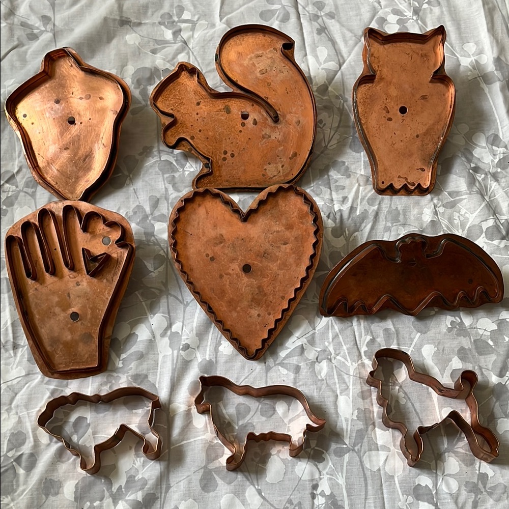 Martha Stewart Vintage Copper Cookie Cutters Set